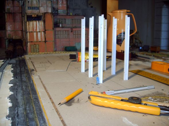 Teststehen der S&auml;ulen