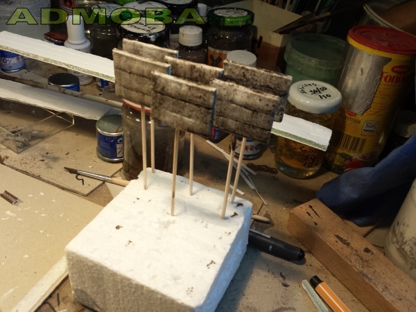 Vorbereitung zum treckigen Mauerbau